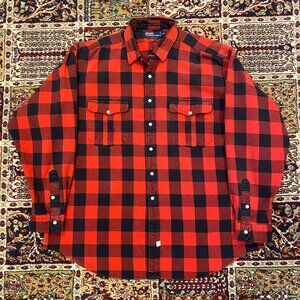 Vintage Polo Ralph Lauren plaid flannel button up shirt HEAVY